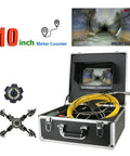 Tough As Nails Inspection Camera With 10 Inch Hd Monitor And Built In Meter Counter Ip68 Waterproof Drain Pipe Borescope overview with setup.