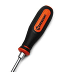 4 Pc Slotted Screwdriver Set With Dual Material Ergonomic Handles Precision Machined Tips Oil And Solvent Resistant Grip Hex Bolster