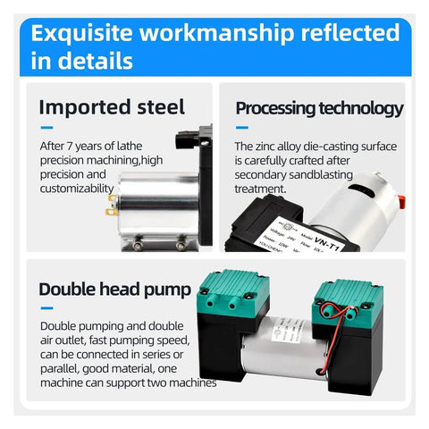 Heavy Duty 12V Or 24V Electric Diaphragm Vacuum Pump With Automatic Control For Negative Pressure Fluid Transfer And Sewage Suction Super Reliable Performance For Various Industrial Tasks