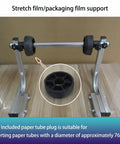 Rock Solid Bubble Wrap Dispenser Stand With Adjustable Plastic Baffles And Heavy Duty Steel Frame for stretch film support.
