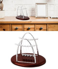 Desktop Pendulum Balance Balls Desk Toy With Steel Frame, Classic Cradle Physics Demonstration Of Momentum And Energy on desk