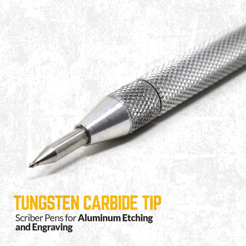 Badass Deburring Tool With Ten Spare Blades And Sharp Scribe Stored In A Rugged Zippered Case, tungsten carbide tip for etching.