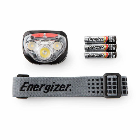 Vision HD Plus LED Headlamp with Pivoting Beam and Digital Focus, strap and batteries included, water resistant