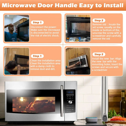 Installation guide for Microwave Door Handle Replacement That Fits Like A Boss For A Wide Range Of Models ME16A4021AS MC17F808KDT