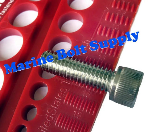 Marine-Grade Nut Bolt And Screw Gauge For Standard And Metric Sizes Coarse And Fine Diameters Length And Thread Pitch blue gauge