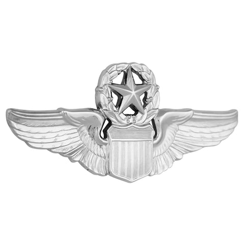 Command Pilot Wings Mint Mirror Finish Regulation Size Official Issue Two Prong Clutch Back USAF Approved Hallmarked by U S