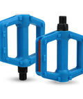 Kid Friendly 1/2 Inch Thread Universal Lightweight Non Slip Nylon Flat Pedals For Kids Bikes, Blue Durable Body, Smooth Spindle