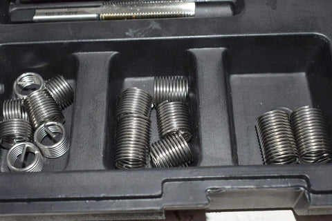 Heavy Duty Thread Repair Kit With Drill Bit 304 stainless steel 7/16-20 UNF inserts 18 piece set in black case