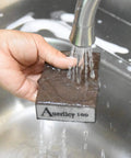 Washing Four Grit Sanding Sponge Set 60 80 120 220 Grits, 4 x 2.8 x 1 Inch Assorted Blocks under water faucet