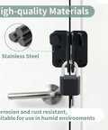 Lock Down Your Gates With These Tough As Nails 2 Pack Flip Latch Gate Latches Featuring A Built In Padlock Hole And Rust Proof Stainless Steel Build For Rock Solid Shed Barn Projects In Black mounted on a door