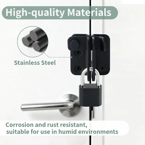 Lock Down Your Gates With These Tough As Nails 2 Pack Flip Latch Gate Latches Featuring A Built In Padlock Hole And Rust Proof Stainless Steel Build For Rock Solid Shed Barn Projects In Black mounted on a door