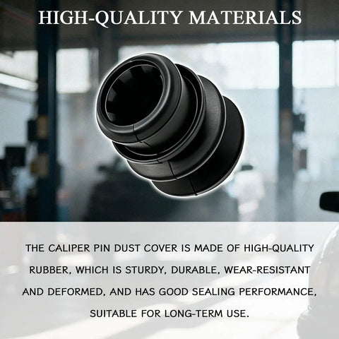 4Pcs Rubber Brake Caliper Pin Bushing Kit with slide pin boots shown in close-up for Honda Chevrolet Acura Pontiac.