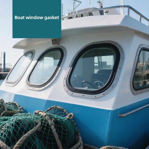 Top Notch EPDM Dense Rubber Window Seal Gasket For Stationary Windows And Windshields on a boat windshield, all weather stripping.