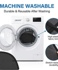 Custom Fit Car Window Sunshades For Tesla Cybertruck 2024 Plus 4 Piece Set inside washing machine demonstrating machine washability.