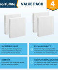 4 Pack Humidifier Filter T For Honeywell Top Fill Tower Humidifier HEV615 HEV620 Replacement HFT600 Filter T Easy Install