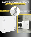 Heavy Duty Steel Electrical Junction Box 12X10X8 Inch IP66 Waterproof And Dustproof Outdoor Indoor Project Enclosure With Mounting Plate installed on wall with back corner design.