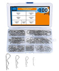 Stainless Steel Cotter Pins Set 200 300 500 Pcs R Clips Retaining Pins For Automotive And DIY Quick Fix Kit Durable Rust Resistant Hitch Pin Clips Ideal For Trailers Farm Equipment And General Fastening Projects, assorted sizes in plastic case