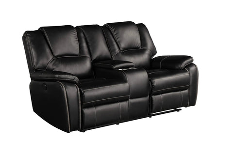 3 Piece Leather Recliner Couch Set With Manual Recliner Sofa Reclining Loveseat And Swivel Rocker Chair For Living Room And Home Office In Black Ultra Comfy Modern Leather Look displayed with reclining loveseat in black leather-look