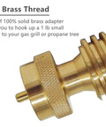 Propane Tank Adapter 20lb To 1lb Universal Converter For Disposable Cylinders Lets You Run A One Pound Sixteen Point Four Ounce Tank