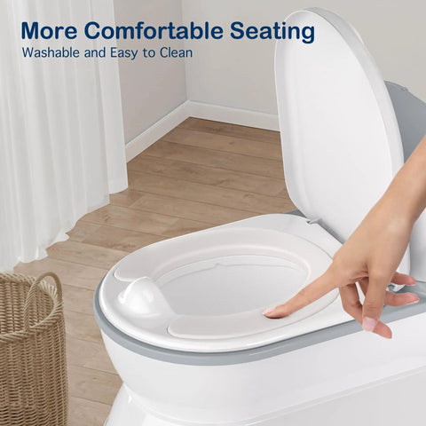 Tough As Nails Toddler Potty Training Toilet With Realistic Flush Sounds Wide Stable Seat Removable Cup For No Drama Bathroom Breaks Parents Swear By The Quick Rinse Easy Setup