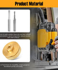Inlay Router Bit Bushing Set For Quarter Inch Templates With One Eighth Inch Carbide Spiral Bit And Quarter Inch Shank