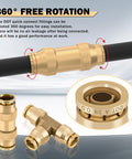 CheeMuii brass DOT air line fittings kit with push-lock connectors; includes 50 ft of 1/4 in and 30 ft of 3/8 in tubing