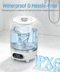 Ultra Compact Cordless Washing Machine, Portable Mini Laundry Spinner For Underwear And Socks, with waterproof design and digital timer.