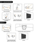 Instructions for installing High Density Acoustic Foam Corner Bass Traps For Music Studios Podcast Recording Home Cinema.