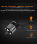 Sensored Brushless RC Car Motor 4100KV, 2-3S LiPo Ready, IP67 Waterproof, cylindrical design with wiring