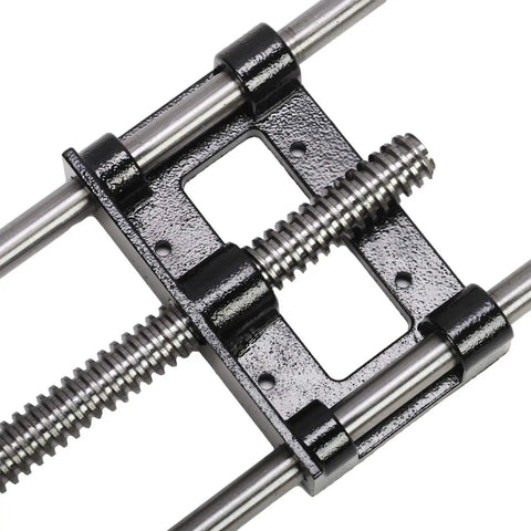 Close-up of 7 Inch Woodworking Vise For Workbench Front Vise Cast Aluminum Front Screw Vise showing durable steel construction.