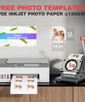 DIY Fridge Magnet Kit 2.5x2.5 Inch, 2-In-1 Magnet Maker And Cutter with printer and custom photo templates displayed