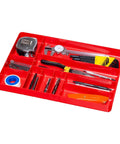 Heavy Duty 10 Compartment Drawer Organizer For Garage Tool Box Storage A Low Profile Stackable Tray To Keep Nuts Bolts Screws Red