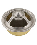 High Performance High Flow Thermostat Opens At 180 Degrees For Street, Drag, And Oval Track Racing, Copper And Brass Construction Resists Coolant Pressure Variations And Delivers Consistent Temperature At High RPM, top view