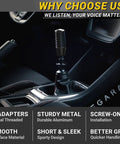 Sick Carbon Fiber Shift Knob With 4 Metal Threaded Adapters for 4 5 6 Speed Manual and Buttonless Automatic Transmissions