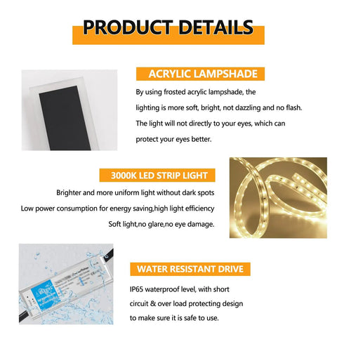 Product details of Three Color Change Outdoor Wall Light LED 12W Black Metal Sconce With Acrylic Lens Waterproof Exterior Lighting Fixture.