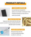 2 Pack Outdoor Wall Light LED 8W Long 11.8 Inch Black Metal Modern Exterior Lighting Fixture With Frosted Acrylic Waterproof Porch Sconce Product Details