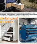 Beefy Heavy Duty 20 Inch Drawer Slides With Full Extension Ball Bearing Glides, 500 Pound Load Capacity in industrial and home use