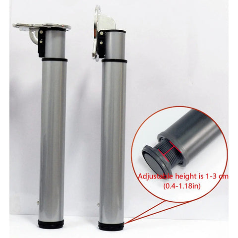 Adjustable Metal Furniture Legs Telescoping Support Feet for Breakfast Bar and Folding Tables height adjustable from 50 to 130 cm