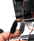 Rugged RC Car Light Strips Kit For WPL D12 D14 C24 C34 And MN D90 MN99S with conversion cable connectors in hand