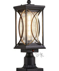 No Brainer Outdoor Post Lantern With PIR Motion Sensor And Dusk To Dawn Sensor Black Aluminum Pillar Light