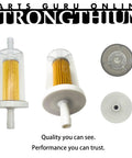 Fuel Line Filter Shut Off Valve Kit For Riding Lawn Mowers And Compact Tractors One Quarter Inch Inline Filter Set different angles