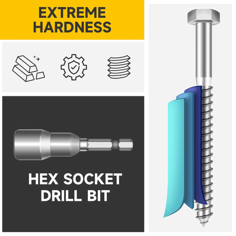 304 Stainless Steel Lag Bolts Kit Three Eighths Inch By One And One Half Inch With Flat Washers And Hex Socket Heavy Duty Wood Fasteners diagram