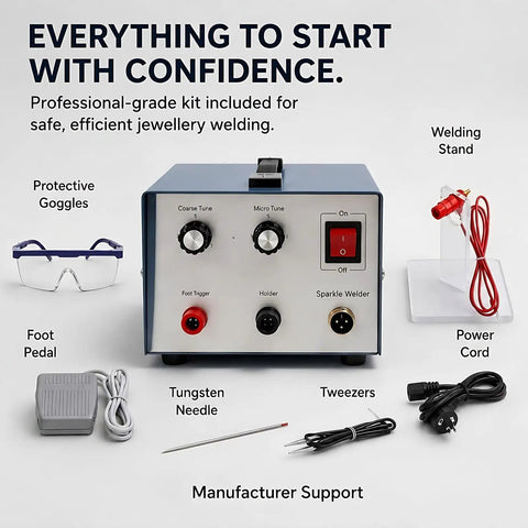 Jewelry Spot Welder With Pulse Sparkle Technology Pro Grade Portable Soldering Machine for necklace repair and DIY projects