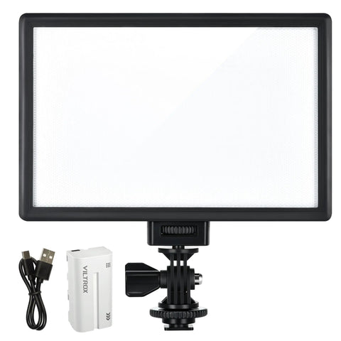 Ultra Thin 15W LED Video Light Panel With Pro-Grade Adjustable 3300K-5600K Color Temperature, 20 To 100 Percent Brightness