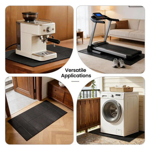 Anti Vibration Mat For Washing Machines And Dryers Foldable Rubber Floor Pad With Waterproof Non Slip Noise Reducing Shockproof Floor Protector For Home Laundry Room And Laundry Area