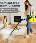 1500 Watt Steam Cleaner For Home, Fast Heating Multi Surface Sanitizer, cleaning hardwood floors with steam.