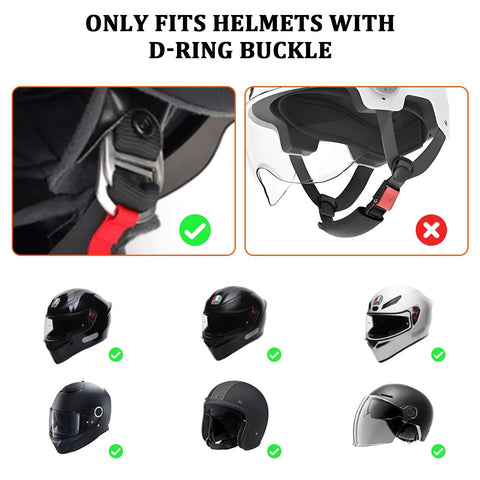 Universal Motorcycle Helmet Quick Release Buckle Kit For Chin Strap Replacement Durable Fastener fits D-ring buckle helmets