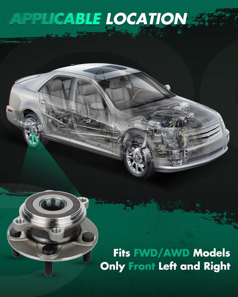 Front Wheel Hub Bearing Assembly For Mazda 3 2014-2017 And Mazda CX-3 2016-2017 OE 513354 showing installation on car