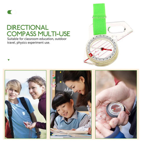 Trail Ready Mini Pocket Compass For Hiking And Camping Navigation Survival Handheld Directional Thumb Compass in use