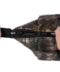 Hella Durable 48 Can Insulated Soft Sided Cooler Featuring Realtree Xtra Camo Shell with zipper close-up for easy access.